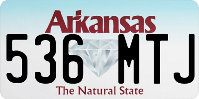 AR license plate 536MTJ