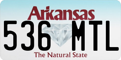 AR license plate 536MTL