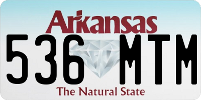 AR license plate 536MTM