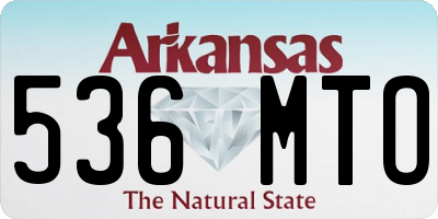 AR license plate 536MTO
