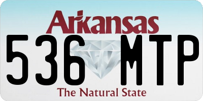 AR license plate 536MTP