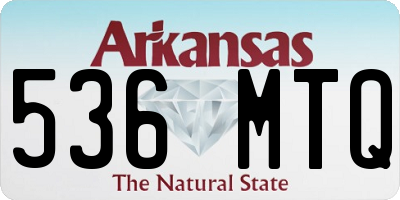 AR license plate 536MTQ