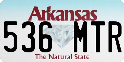 AR license plate 536MTR