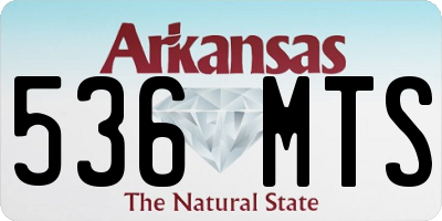 AR license plate 536MTS
