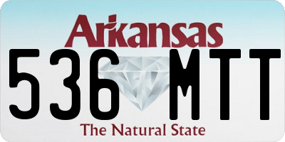 AR license plate 536MTT