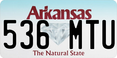 AR license plate 536MTU