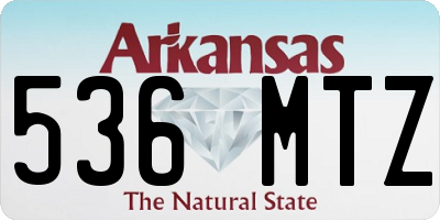AR license plate 536MTZ