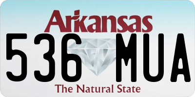 AR license plate 536MUA
