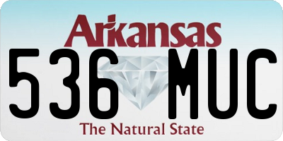 AR license plate 536MUC