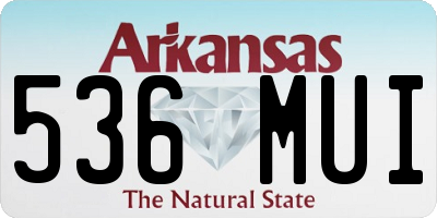 AR license plate 536MUI