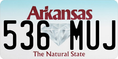AR license plate 536MUJ