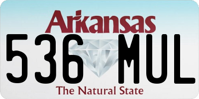AR license plate 536MUL