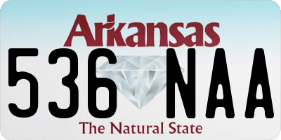AR license plate 536NAA