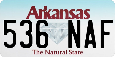 AR license plate 536NAF