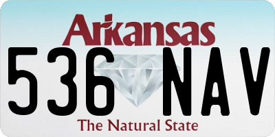 AR license plate 536NAV