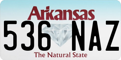 AR license plate 536NAZ