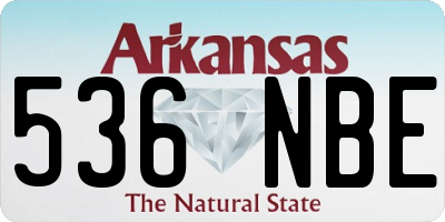 AR license plate 536NBE