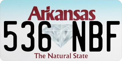 AR license plate 536NBF