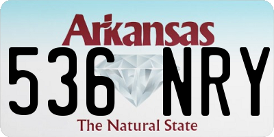 AR license plate 536NRY