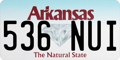 AR license plate 536NUI