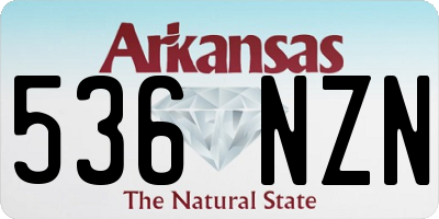 AR license plate 536NZN
