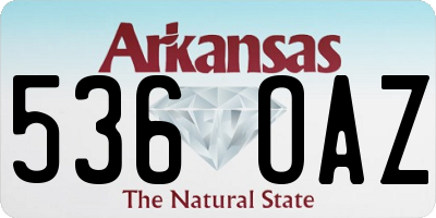 AR license plate 536OAZ