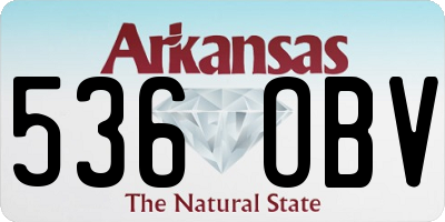 AR license plate 536OBV