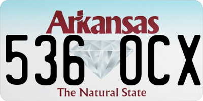AR license plate 536OCX
