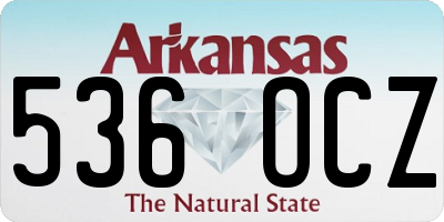 AR license plate 536OCZ