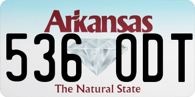 AR license plate 536ODT