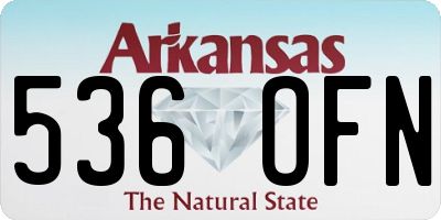 AR license plate 536OFN