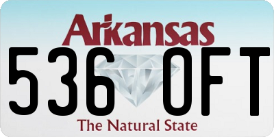 AR license plate 536OFT