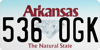 AR license plate 536OGK