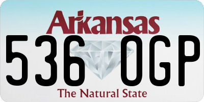 AR license plate 536OGP