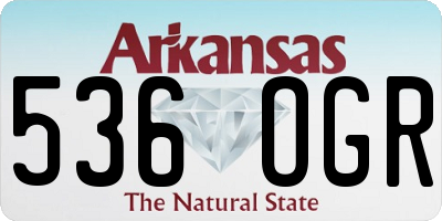 AR license plate 536OGR