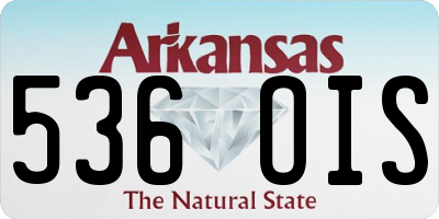 AR license plate 536OIS