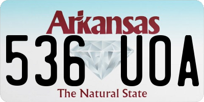 AR license plate 536UOA