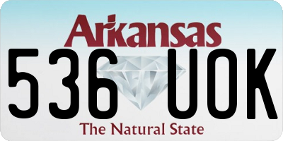 AR license plate 536UOK