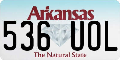 AR license plate 536UOL