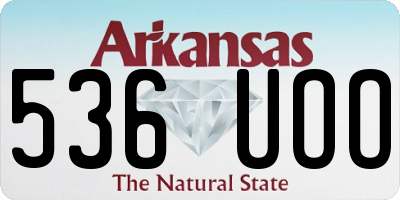 AR license plate 536UOO