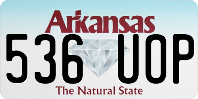 AR license plate 536UOP
