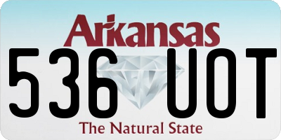 AR license plate 536UOT