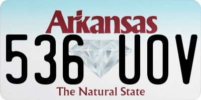 AR license plate 536UOV