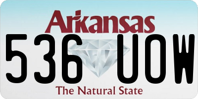 AR license plate 536UOW