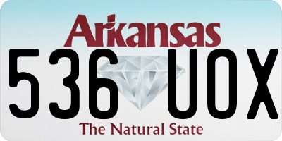 AR license plate 536UOX
