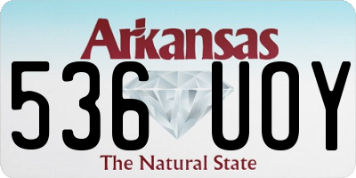 AR license plate 536UOY