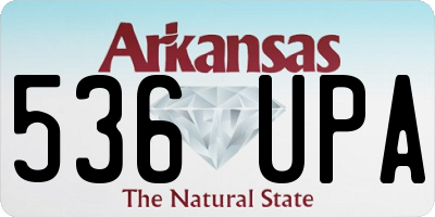 AR license plate 536UPA