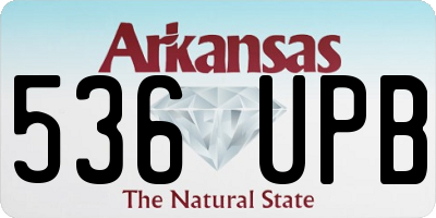 AR license plate 536UPB