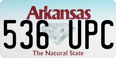 AR license plate 536UPC