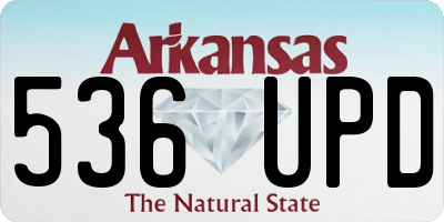 AR license plate 536UPD